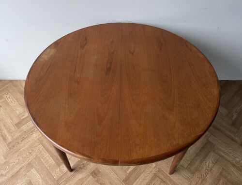 G Plan Fresco Vintage Round / Oval Extending Teak Dining Table