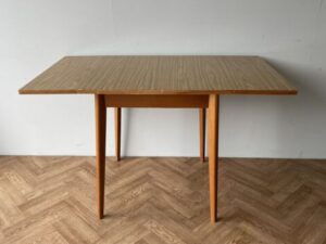 Vintage Retro Mid Century Space Saving Drop Leaf Extending Dining Table Formica