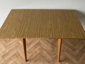 Vintage Retro Mid Century Space Saving Drop Leaf Extending Dining Table Formica