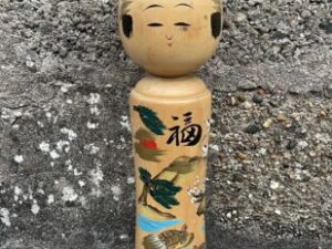 Vintage Extra Large Tall Traditional Japanese Kokeshi Wooden Doll Ornament