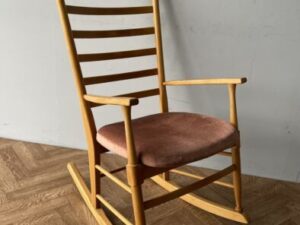 Danish Vintage Teak Mid Century Lounge Rocking Chair