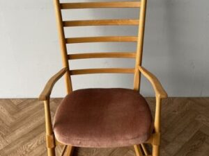 Danish Vintage Teak Mid Century Lounge Rocking Chair