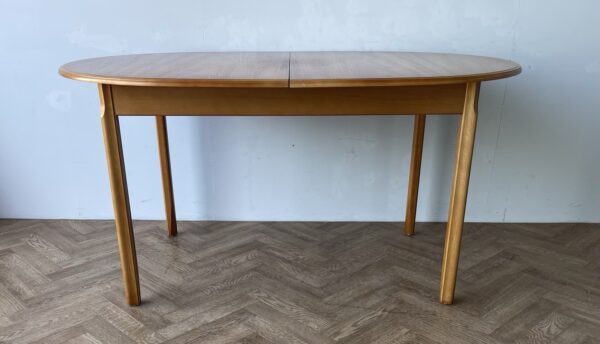 Meredew Large Vintage Oval Extending Teak Dining Table - Image 4