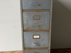 Vintage Industrial Large Deep 4 Drawer Filing Cabinet with Dividers