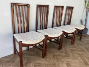 Danish Skovby Vintage Large Rosewood Dining Chairs Seats