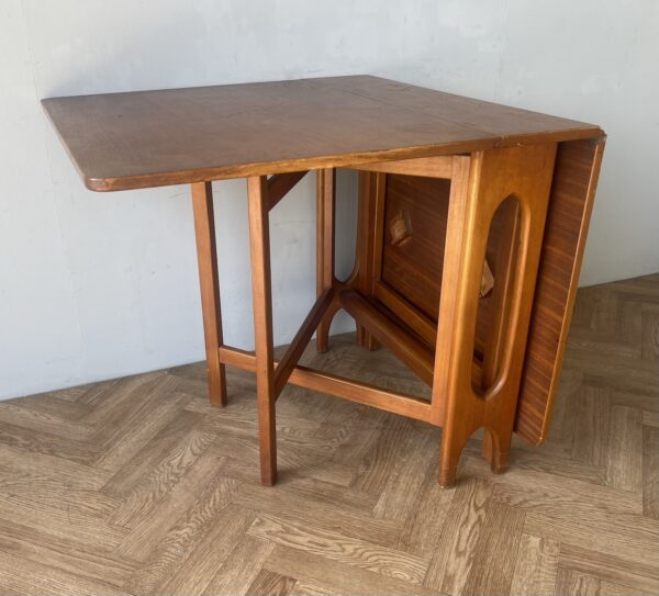 Jentique Large Vintage Gatefold Extending Space Saving Teak Dining Table - Image 5