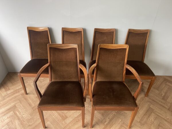 G Plan Fresco Vintage Teak Dining Chairs With Carvers X 6 - Image 2