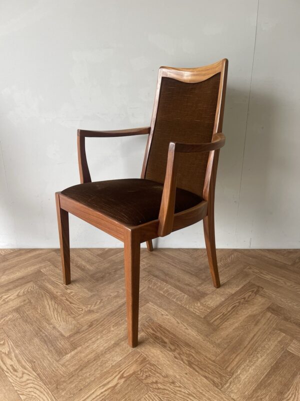 G Plan Fresco Vintage Teak Dining Chairs With Carvers X 6 - Image 4