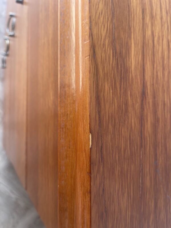 Vintage Mid Century Large Teak Chest Of 5 Drawers - Image 4