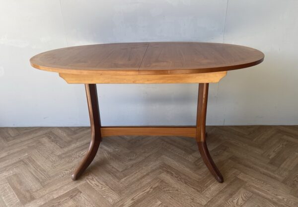 Nathan Large Vintage Mid Century Oval Extending Teak Dining Table - Image 2