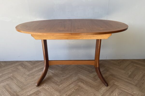 Nathan Large Vintage Mid Century Oval Extending Teak Dining Table - Image 3