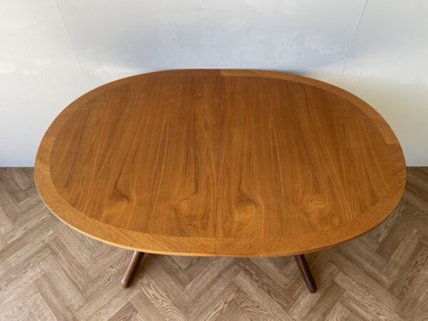 Nathan Large Vintage Mid Century Oval Extending Teak Dining Table - Image 5