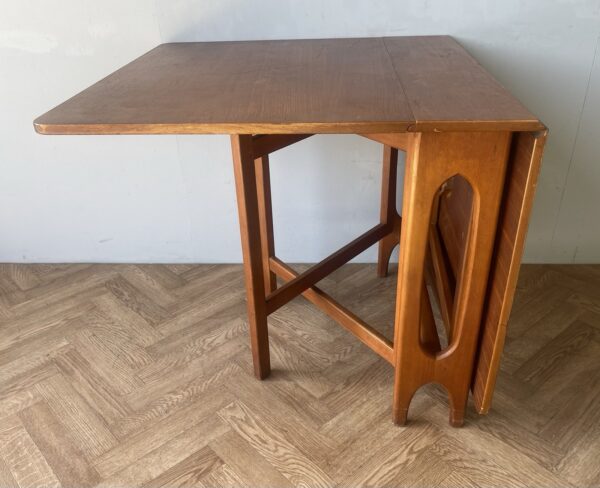 Jentique Large Vintage Gatefold Extending Space Saving Teak Dining Table - Image 4