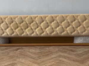 Vintage Retro Padded Headboard With Lights For A King Size Bed