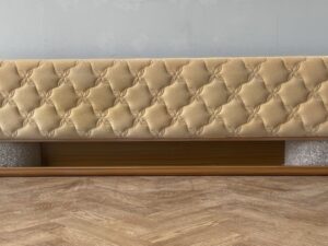 Vintage Retro Padded Headboard With Lights For A King Size Bed