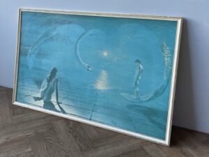 “Wings Of Love” by Stephen Pearson, Iconic Huge Vintage Print in Original Frame 1970’s