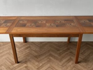 Gangso Mobler Style Large Danish Vintage Extending Teak and Tiled Dining Table